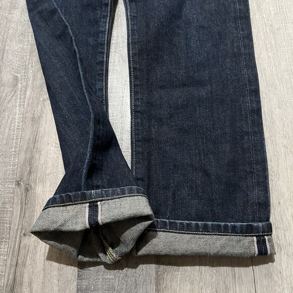 Uniqlo Dark Wash Selvedge Straight Leg Japanese Button Fly Denim Jeans 'Men's 32 - Picture 5 of 6